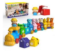 Generico Giocattoli Con Animali Da Per Bambini, Set Di Giocattolí Con Trenino Con Burattini Da E Uova Di Animali Da Fattoria, Abbinamento Di Colori Per Apprendimento Interattivo, Giocattoli Per Conta
