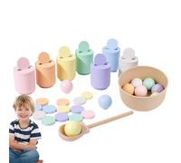 Genérico Giocattoli di classificazione di Colore, Tazze di classificazione di Colore,Giocattoli Educational Matching Game - di Palla, attività di Apprendimento Prescolari Kit STEM