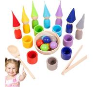 Genérico Giocattoli di classificazione di Colore, Tazze di Colore,Classificazione Giocattoli Educational Matching Game - di Palla, attività di Apprendimento Prescolare Kit STEM