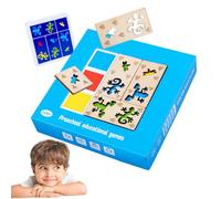 Genérico Giocattoli di classificazione di tavole, Giocattoli di Legno per Gioco - Modelli educativi Animali a Gioco di Colori | Crescere Carte con le Dita, per aule, Sala Attività