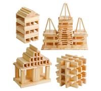 Genérico Giocattoli impilabili in Legno, impilabili per bambini piccoli - 100 Pezzi di Giocattolo - Giocattoli di Legno del bambino Giocattolo di costruzione, Giocattoli Motore Fine pa