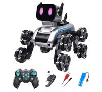 Generico Giocattolo Cane Telecomando,Robot Cane Intelligente | Giocattoli per Bambini, Puppy Controllo Remoto a Otto Ruote per Camera Cortile Soggiorno Ragazzi Ragazze