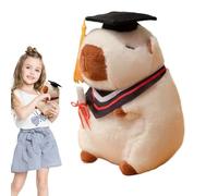 Generico Giocattolo Capybara Imbottito - Bambola Capybara Di Laurea Nera | Phrushie Animal Throw Per Camera Da Letto, Divano, Tablet, Regalo Di Laurea O Decorazioni Accoglienti Per Spazi Per La Casa,