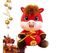 Generico Giocattolo cavallo di - Mascotte capodanno cinese 2026, simbolo di prosperità design dei cartoni animati della bambola di stoffa portafortuna | Adatto per la decorazione della
