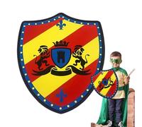 Generico Giocattolo con armi con scudo in schiuma, giocattolo in schiuma medievale con finta - Scudo giocattolo per bambini in,Armi portatili per giochi di finzione per giochi di ruolo, armi in