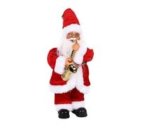Generico Giocattolo Di Babbo Natale - Bambola Di Natale Animata, Ornamento Di Babbo Che Canta Allegramente, Statua Musicale A Batteria, Display A Testa Mobile | Con Ritmo Vivace Per Le Vacanze,