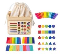 Genérico Giocattolo di classificazione delle forme: sensoriale in legno da 6,3 pollici con giochi, Giocattoli di qualificazione per bambini piccoli | Gioco di apprendimento | per il coordinamento ma