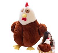 Genérico Giocattolo Di Pollo Peluche Animale,Peluche Di Pollo,Bambola di Peluche di Gallo | Adorabile Figura di Gallo Giocattolo, Cuscino abbracciabile per il Collo di Pollo, divertimento per