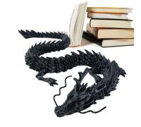 Generico Giocattolo drago articolato, Figurina di drago stampata in 3D, Strumento di decorazione per pose dinamiche per automobili, uffici, case e acquari