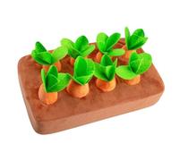 Generico Giocattolo interattivo per cani in peluche carota - Nascondino giocattoli per cani in peluche | Tappetino antiscivolo per l'alimentazione del naso, giochi, interazione, sniffing