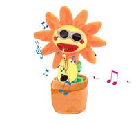 Generico Giocattolo musicale girasole - Peluche interattivo luminoso che ripete ciò che dici, canto canzone di buon compleanno, oltre 200 melodie | Regalo e divertente per bambini 18