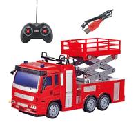 Generico Giocattolo per camion dei pompieri - Giocattolo per auto multiuso con suoni di, set di modelli di camion dei pompieri telecomandato | Set da gioco wireless a vie per bambini 3 anni in