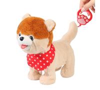 Genérico Giocattolo per cane che cammina, muove la coda e canta animale da compagnia, giocattolo interattivo elettronico in peluche, regalo per bambini e ragazze, compleanno, feste, Natale e Capodanno