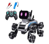 Genérico Giocattolo per cani con telecomando | cane robot giocattolo per bambini piccoli | giocattoli per bambini telecomando a otto ruote per camera da letto patio esterno soggiorno ragazze bambini