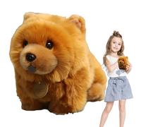 Generico Giocattolo Per Cani Di Peluche Marrone - Bambola Per Cani Chow Chow Da 25 Cm Bambola Di Pelche Morbida E Carina Texture Morbida In Pelche | Per La Famiglia, Gli Amici, I Colleghi