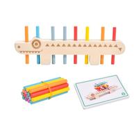 Generico Giocattolo Per L'ordinamento Dei Colori - Gioco Impilabile In Legno Di Con 55 Carte Fronte-retro, Giocattolo Per L'equilibrio Delle Abilità Motorie, Set Per Il Riconoscime