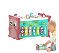 Genérico Giocattolo per martellare per bambini piccoli: giocattoli da tavolo interattivi, gioco di apprendimento dei colpi di legno, gioco esagonale multifunzionale, divertimento per la crescita