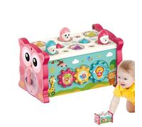 Genérico Giocattolo per martellare per bambini piccoli: giocattoli da tavolo interattivi, gioco di apprendimento dei colpi di legno, gioco esagonale multifunzionale, per la crescita