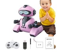 Generico Giocattolo robot remoto, robot telecomandato per bambini - Robot telecomandati con occhi LED per ragazze,Giocattolo interattivo per la programmazione di canzoni da ballo per bambini