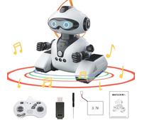 Generico Giocattolo robot remoto, robot telecomandato per bambini | Robot telecomandati con occhi LED per ragazze | Giocattoli da viaggio per ragazze interattivi Smart Dance Song