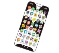 Generico Giocattolo Storie Touchscreen,Cellulare Educativo Prima Infanzia | Giocattolo Telefonico Interattivo con Luci Ricaricabile per Viaggi