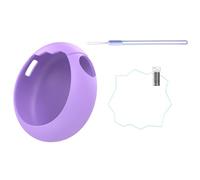 Generico Giochi Console morbido liquido Custodia in silicone per Tamagotchi Paradiso Caduta resistente calotta di protezione con cordino e pellicola protettiva (purple+lanyard+protective film)
