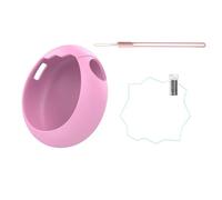 Generico Giochi Console morbido liquido Custodia in silicone per Tamagotchi Paradiso Caduta resistente calotta di protezione con cordino e pellicola protettiva (pink+lanyard+protective film)