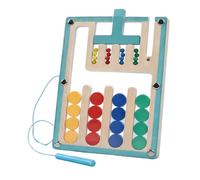 Generico Giochi di Abbinamento Colori - Puzzle Magnetico a Scorrimento per Ordinare i Colori,Tavola in legno con cursori,Regalo per Bambini in Età Prescolare Viaggio in Auto Scuola