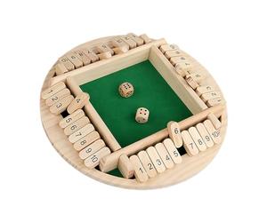 Generico Giochi di matematica da tavolo con tavola di legno, gioco di Chiudi la scatola - Classico gioco da tavolo da pub | Divertente di addizione in legno, giochi da a scatola chiusa per feste