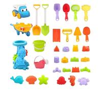 Generico Giochi per Sabbiera per Bambini - Set da 30 Pezzi per Estate - Set di Giochi con la Sabbia - per Piscina, Giardino, Viaggio e attività all'Aperto
