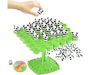 Genérico Gioco 'Albero 'Equilibrio - Giocattolo Educativo Di Formazione Equilibrio con Panda | Gioco da Tavolo per Due Giocatori, per Bambini Ragazzi Ninas Festa Notte Familiare Aula