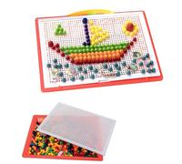 Generico Gioco Chiodini per Bambini 320 pezzi Chiodini in Valigetta 320 Pioli Grandi Piccoli Medi Confezione Completa Gioco Mosaico Bottoni per Bambini 320 pezzi Giocattolo Puzzle Educativo (b)