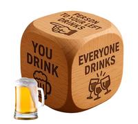 Generico Gioco da Tavolo con Decisione sui - A Sei Facce, Giochi di Bevute Roll-And-Follow, Gioco di Bevute con di Legno | Dimensioni del Gioc per Bere Perfette per Giochi di Birra, Addii al Celibat