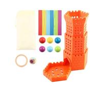 Generico Gioco dei Bastoncini - Torre con Caduta Palline Giocattolo | Gioco da Tavolo per Bambini | per Pensiero Strategico, Abilità Motoria Fine, Coordinazione Occhio-Mano, per Casa Scuola Asilo