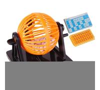 Generico Gioco della lotteria Bingo, Gioco del bingo per bambini - della lotteria Mini Bingo Cage Machine per bambini,Palline da manuali portatili Agitare a mano per feste da bar per e adul