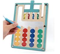 Generico Gioco di Abbinamento Colori - Puzzle magnetico a scorrimento per apprendimento cromatica - Gioco di Abbinamento a Scorrimento | Regalo per Bambini in Età Prescolare Viaggio in Auto Scuola