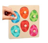 Generico Gioco di abbinamento dinosauri,Gioco di Assemblaggio in Legno con Mattoncini a | di abbinamento colori,per Bambini Studenti Scuola Casa Camere Asilo Viaggio