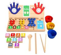 Generico Gioco di allacciatura con perline - Gioco di abbinamento con clip - Set di Conteggio e Ordinamento Colori - Giochi educativi per bambini 3+ anni per la scuola 'infanzia e lo sviluppo e
