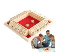 Genérico Gioco di Chiuso - Legno | Giochi di Craps Shut The Box con Tavola Numeri Inclinabile, e Calcolo, Famiglia e Bambini, Giochi da Bar, Tavolo 2-4 Giocatori | Casa,