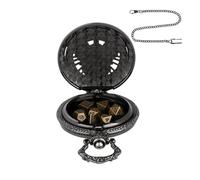 Generico Gioco di con scatola per orologio da tasca - Lega | Gioco di in metallo con incisione, giochi di ruolo, tavolo, 7X nella custodia di un orologio da tasca | Amici di famiglia
