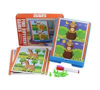 Genérico Gioco Di Matching, Gioco Di Trovare Differenze, Giocattolo Educativo Interattivo per Bambini Prescolare per Viaggi e Casa Sviluppo Di Coordinamento Visomotore e Abilità Bambini