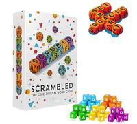 Generico Gioco di parole con dadi per 1-5 giocatori, gioco di gruppo per allenare il cervello, gioco di per l'ortografia, ideale per allenare il vocabolario e le capacità di pensiero. (12 dadi)