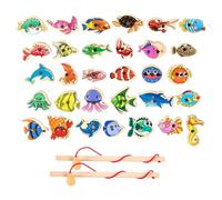 Genérico Gioco di pesca per bambini piccoli, gioco sensoriale con tavola da pesca, giocattoli interattivi a motoria, materiale educativo per interazione genitore-figlio e attività sensoriali
