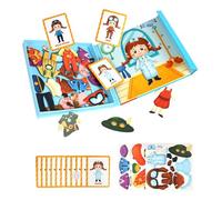Genérico Gioco di Vestire | Puzzle con Personaggi | Gioco di Vestire con Magneti Magnetici | per Ragazze e Bambini 3 ai 6 Anni Natale Prescolare Aula e Viaggio di Simulazione