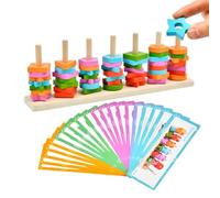 Generico Gioco Impilabile - Anelli Giochi Educativi | Giochi Educativi per Abbinare le Forme | per Aula Prescolare, Casa, Viaggi, Regali per Bambini e