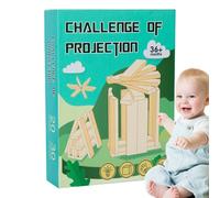 Generico Gioco In Legno Per Impilamento,Attività Di Gioco Educativo E Di Apprendimento Per Feste - Di Di Legno Per L'Impilamento E La Caduta Torre - Per Bambini Di 3+ Anni Maschi Femmine E Piccoli