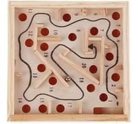 Generico Gioco Labirinto in Legno con 2 Palline, Strategia, Gioco da Tavolo XLÈ Bello e Facile da Usare.