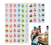 Generico Gioco Mahjong, set Mahjong da viaggio | di gioco modello bandiera da 65 pezzi,Giochi da tavolo per feste in famiglia, puzzle a di fuga al mare per adulti e bambini, picnic primaverile