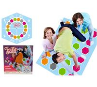 Generico Gioco Twist per Bambini Ragazzi Adulti Twist Game Equilibrista con Maxi Tappeto cm 160x130 Tabellone in Italiano Twisting Game Gioco per Famiglie Giochi di Abilità Divertenti Bambini Adulti