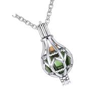 Generico Gioielli commemorativi Collana con ciondolo a goccia cava con contenitore per ceneri nascoste Accessorio a catena con clavicola Ciondolo commemorativo in acciaio inossidabile